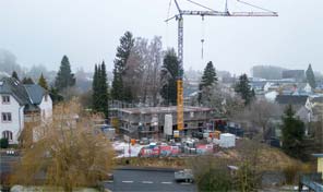 Rohbauarbeiten beim Mehrfamilienhaus in Hillesheim (Eifel) 